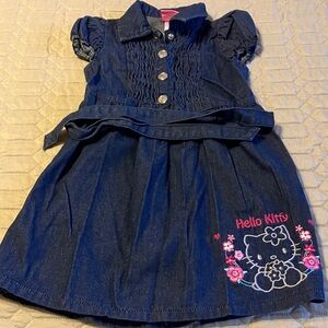 Hello Kitty Navy Blue Casual Kids Dress